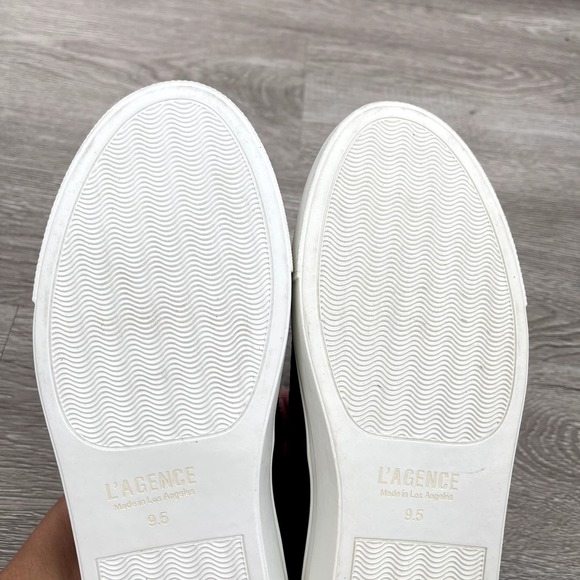 NEW- L'AGENCE *RARE* Calf Hair Leather Slip On Sneakers Black & Purple - Sz 9.5 - Picture 9 of 13